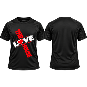 The Love House - Dry-Fit (Black) (Cross) (Front)