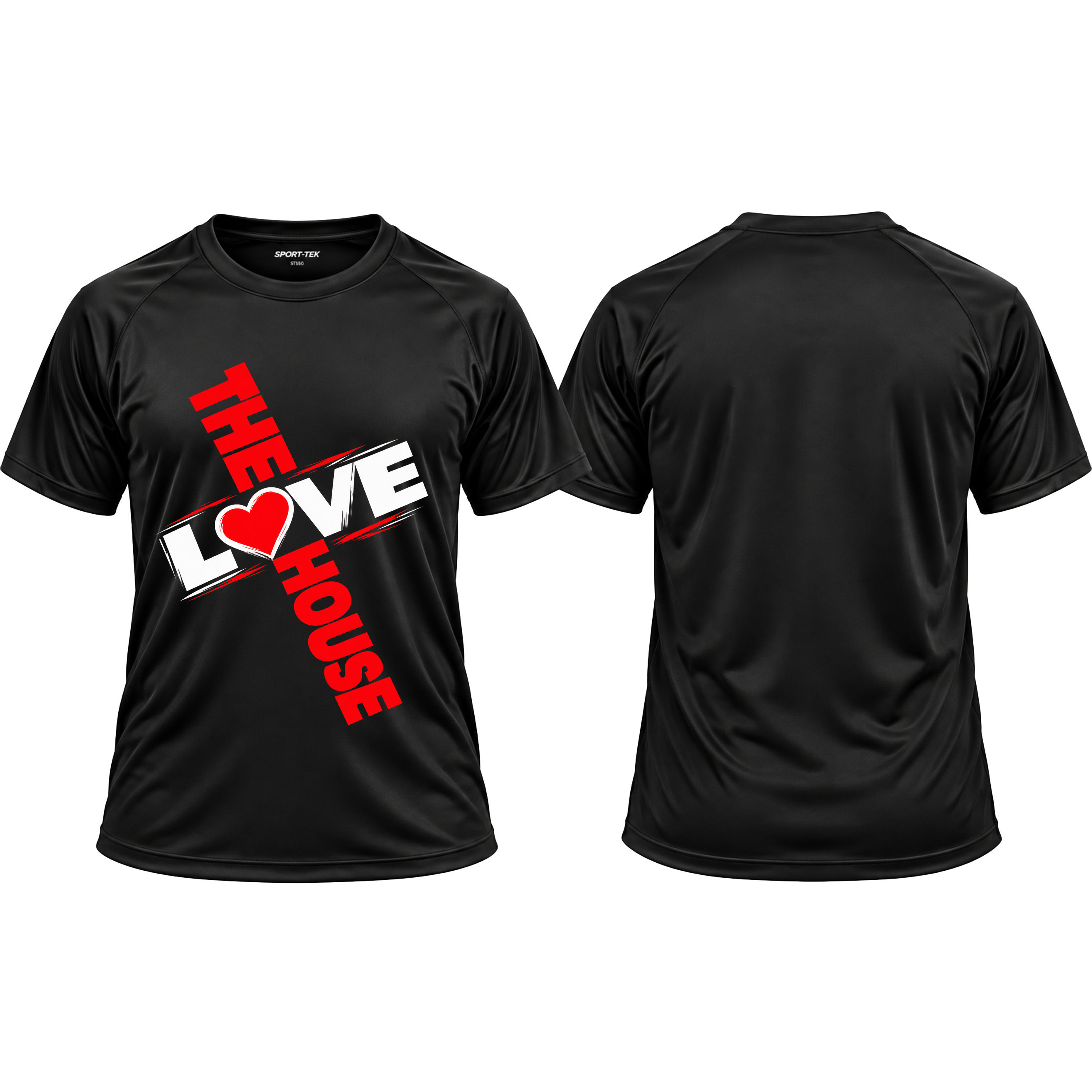 The Love House - Dry-Fit (Black) (Cross) (Front)